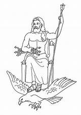 Coloring Poseidon Gods Zeus Greek Pages Library Clipart Colouring sketch template