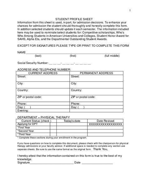 images  student profile worksheet  day  school