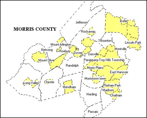 Morris County Nj Map With Towns