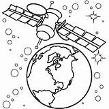 Satellite Netart Educative Spaceship Educativeprintable sketch template