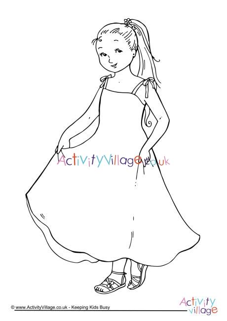 girl colouring page