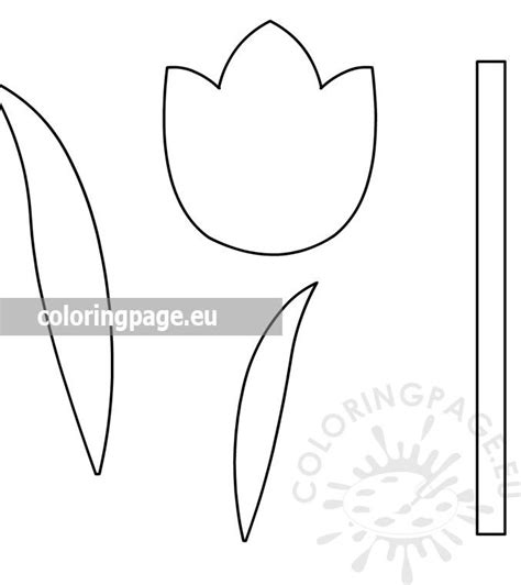 paper tulip craft template coloring page coloring pages templates