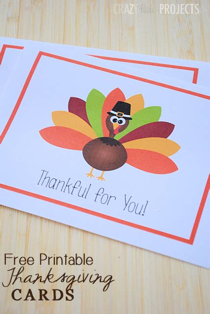 printable thanksgiving   cards  crazy  projects