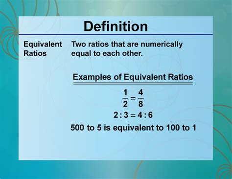 definition ratios proportions  percents concepts equivalent ratios mediamath