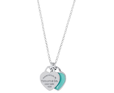 tiffany and co return to tiffany mini double heart tag pendant necklace