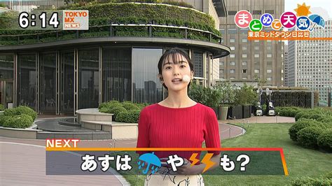 結城香織 「tokyo Mx News」お天気キャスターの生中継お乳セクシー