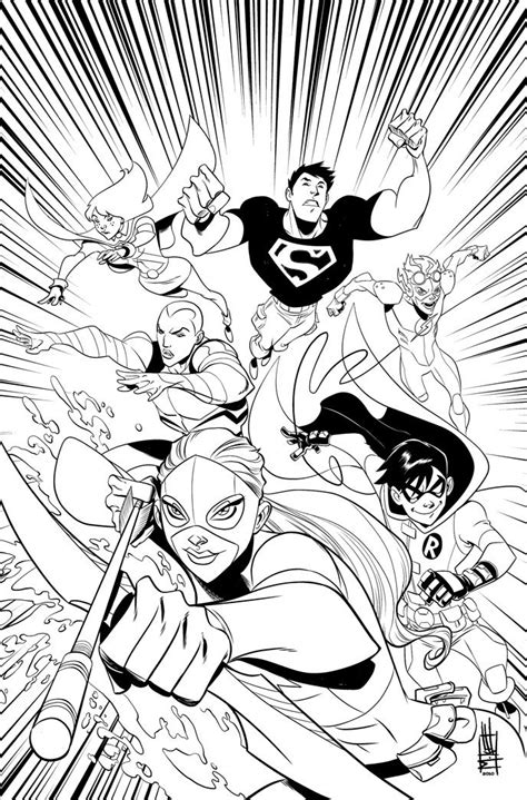 young justice coloring pages  getdrawings