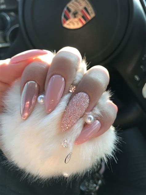 newest chrome nail art designs  top  design  nail nagels lange nagels roze nagels
