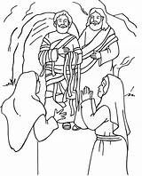 Coloring Lazarus Jesus Raises Popular sketch template