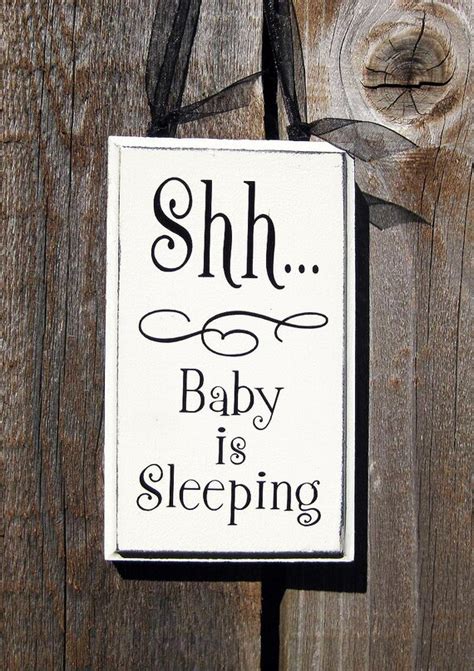 shh baby sleeping wood sign  saidinstoneonline  etsy