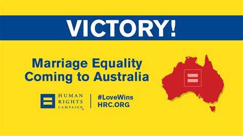 australia to become 25th country with marriage equality human rights campaign