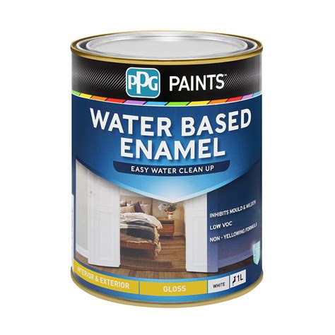 ppg paints gloss white water based enamel paint bunnings  zealand