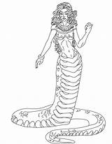 Coloring Pages Greek Medusa Half Mythology Echidna Snake Creatures Woman Magical Printable Creature Color Evil Mythical Print Monsters Para Hellokids sketch template