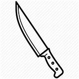 Knife Chef Drawing Kitchen Icon Chopper Outline Cutlery Tableware Getdrawings Iconfinder Clipartmag sketch template