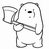 Bears Bare Bear Coloring Pages Ice Draw Axe Drawing Cartoon Step Printable Ax Easy Sketchok Wonder sketch template