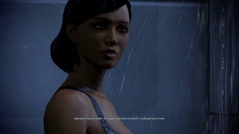 Mass Effect 3 Traynor Takes A Shower Romance Youtube