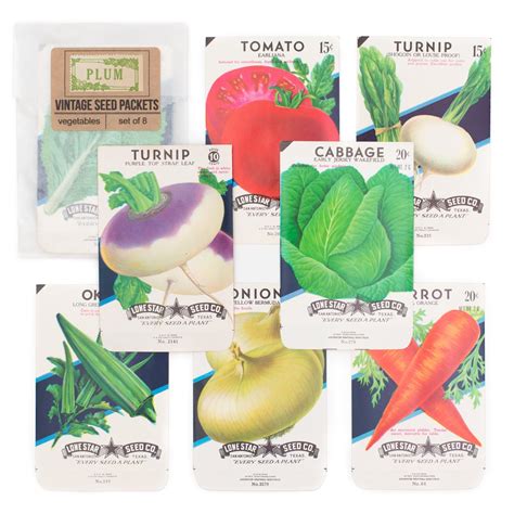 saturdayamvintage vintage vegetable seed packets   set