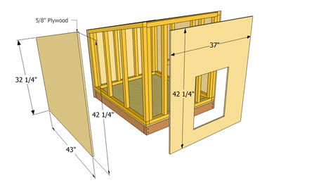 wood large dog house plans blueprints  diy    build