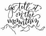 Tell Mountain Go Printable sketch template