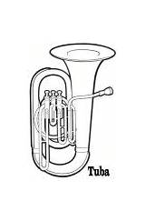 Coloring Tuba Pages sketch template