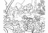 Jungle Coloring Bestcoloringpagesforkids sketch template