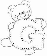 Bears Coloring Alphabet sketch template