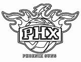 Suns Nba Phx Colorpages Scribblefun sketch template