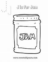 Jam Coloring Printable Sara Crafting Reality Little sketch template