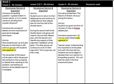 plan lesson sequences  knowledge  student learning content