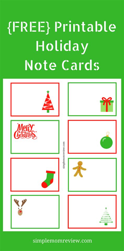 holiday note cards  printable simple mom review