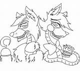 Mangle Fnaf Coloring Pages Drawing Foxy Drawings Getdrawings Getcolorings Color Paintingvalley Printable sketch template