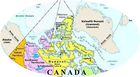 northern canada regional map