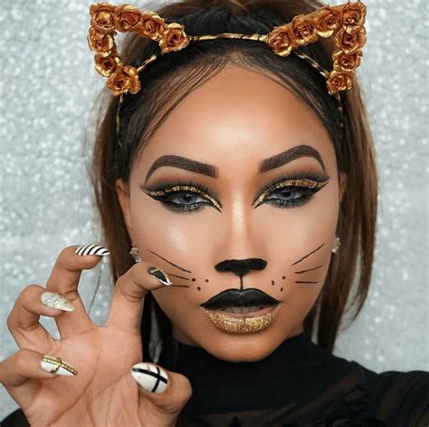 Pin By Dollie Zee On Halloween Makeup Cat Halloween Makeup Halloween