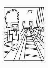 Minecraft Coloring Pages Kids sketch template