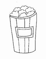 Popcorn Coloring Template Pages sketch template