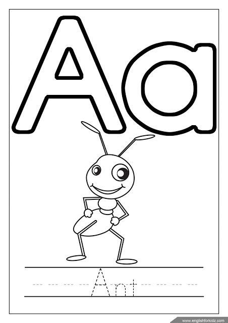letter    ant coloring page   ant