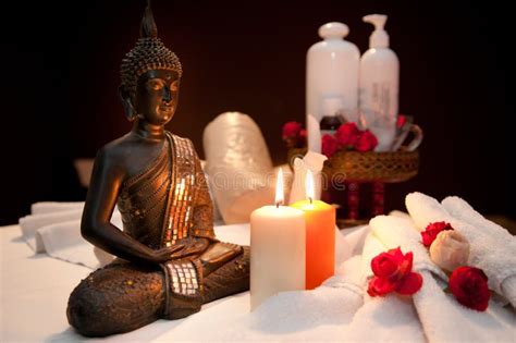 buddha spa stock photo image  fountain meditation