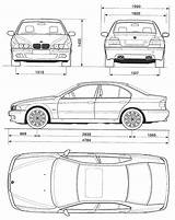 Bmw M5 Blueprints E39 Blueprint Car Drawing Sedan E12 Sketch 1998 Source Click sketch template