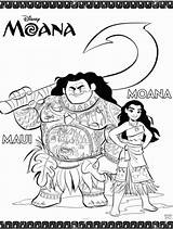 Coloring Moana Pages Printable Maui Activities Pua sketch template