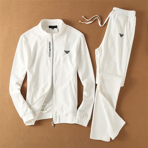 mens white tracksuit british style cotton quality repair tall men  size sports