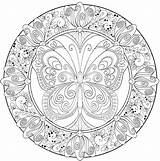 Mandala Coloring Pages Hard Printable Adults Wolf Butterfly Color Detailed Difficult Complex Flower Getcolorings Print Books Colorin Colorings Getdrawings Lotus sketch template