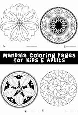 Mandala Coloring Pages Kids Adults Adult sketch template