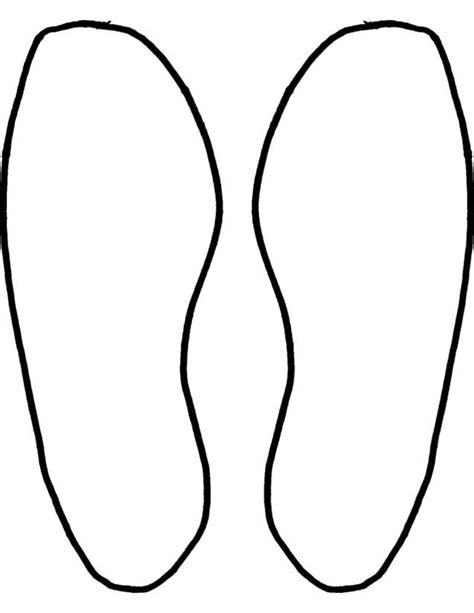 shoe outline template coloring home