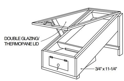 diagram shows  open drawer   lid opened  measurements
