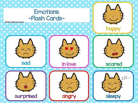 emotions set flash cards exercises flashcards emotions