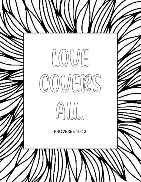 printable bible verse coloring pages  love  printable faith