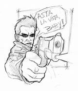Terminator Drawing Coloring Pages Sketches Getdrawings Print sketch template