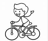 Coloring Pages Bike Riding Clip Bicycle Boy Color Printable Spirit Rider Silhouette Helmet Cycling Biycle Figure Stick Gif Comments Getcolorings sketch template