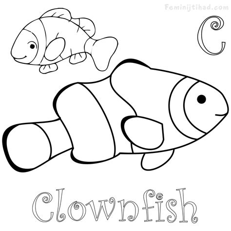 realistic clown fish coloring page   clownfish coloring pages