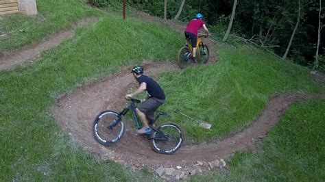 video youtuber builds  feature packed mini mountain bike trail   backyard